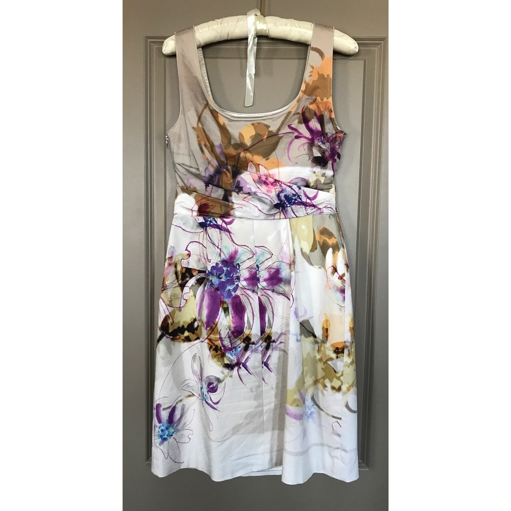 Elie Tahari Floral Purple Dress